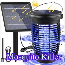 Solar Bug Zapper Outdoor, Waterproof Mosquito Zapper Outdoor Solar Powered 4500V