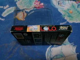 #695 ADVENTURES OF LOLO Nintendo NES Cart w/ Box Sleeve Styrofoam TESTED