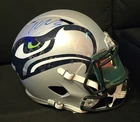 Kenneth Walker Signed Seattle Seahawks Replica Helmet, BAS Witness Auth