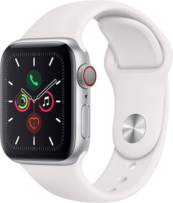 Apple Watch 5 GPS Cellular 40mm Aluminum Case with White Sport - Scratch & Dent
