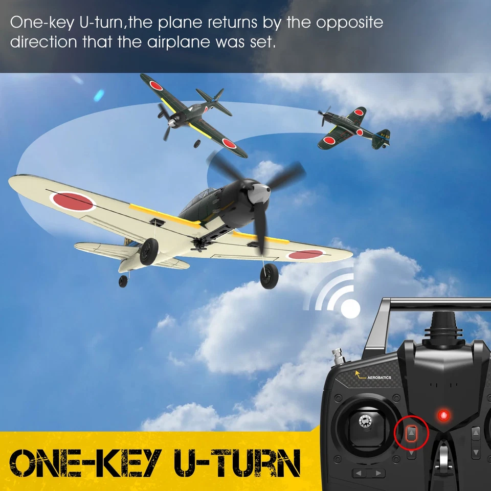 Aircraft 400mm 2.4G 6-Axis Remote Control Airplane RC Plane 761-15 RTF Fighter - Image 3 of 4