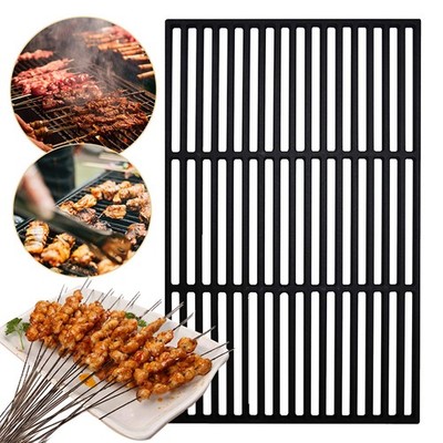Grillrost Gusseisen Gussrost Gasgrill Gitterrost Eckig BBQ Picknick Grillplattea