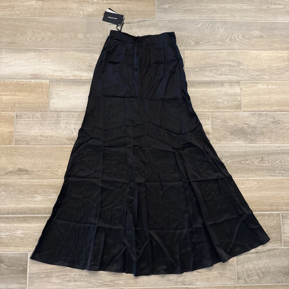 PVP €815 FABIANA FILIPPI Maxi Falda IT38 US6 UK6 Forrada Negra Hecha en Italia Foto 2 de 4