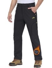 Snowboard Pants Cold Winter Warm Fleece Lined Waterproof Pants Men Ski Walkin...