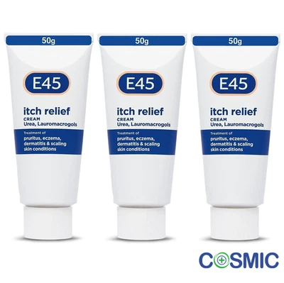 3 X E45 Dermatological Itch Relief Cream, 50g