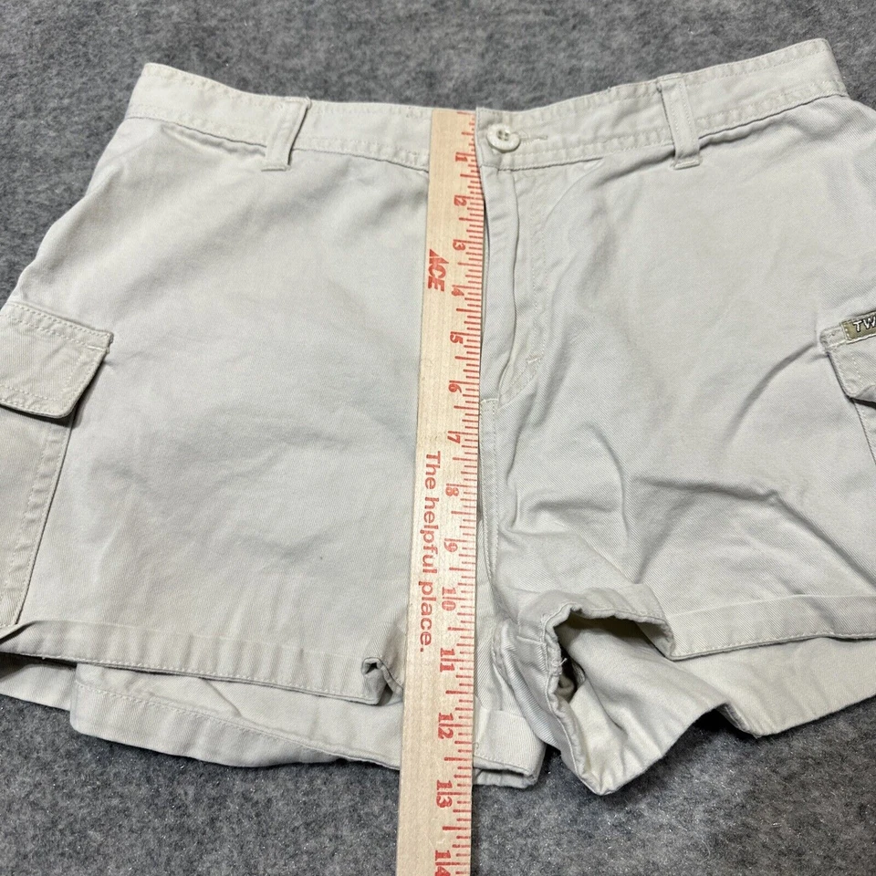 Pantalones Cortos Carga Corte B.U.M Equipment Para Mujer Talla 11/12 Blanco Lavado Claro Foto 3 de 4