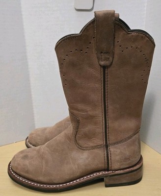 RedHead Destry Brown Leather Western Cowboy Boots Oil Resistant Womens 6 1/2 M