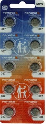 20  Renata 387S/387 Watch Battery Bulova Accutron 214 With SPACER RING 0%MERCURY