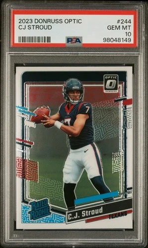 2023 DONRUSS OPTIC CJ STROUD #244 RATED ROOKIE PSA 10