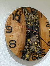 Orologio Da Parete Luminoso 30 Cm – Silenzioso, In Legno, Fluorescente – Per Cucina, Soggiorno, Cameretta – Stile B - 2