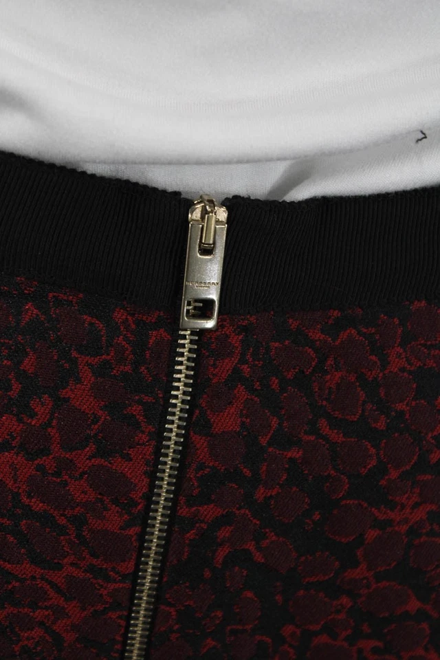 Falda Larga Burberry Mujer Texturizada Plisada Colorblock Cremallera Talla 04 Foto 4 de 4