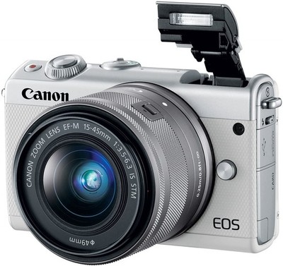 Canon EOS M100 24.2MP Digital Camera - White (Kit w/ EF-M IS STM