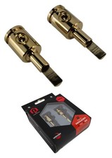 2 x Install Bay 4GA to 8GA Reducer Adapter 2 Pack Nickel Power Ground Amplifier