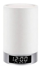 Wireless Bluetooth Speaker LED Touch Night Light Alarm Clock USB Rechargeable