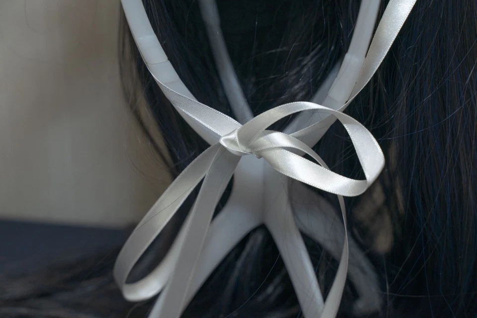 💖Japanese  white  Lolita  head dress Double-layered lace💖 - Image 4 of 4