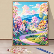 YALKIN Town Paint by Numbers for Adults Beginner without Frame 16x20in