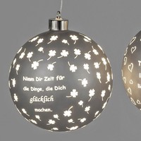 Deko Kugel Spruch Nimm Dir Zeit ... Zum HäNgen D. 12Cm Mit Timer Formano