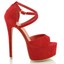 thumbnail 22 - Womens Strappy Platform Sandals Peep Toe Ladies Stiletto High Heel Shoes Size