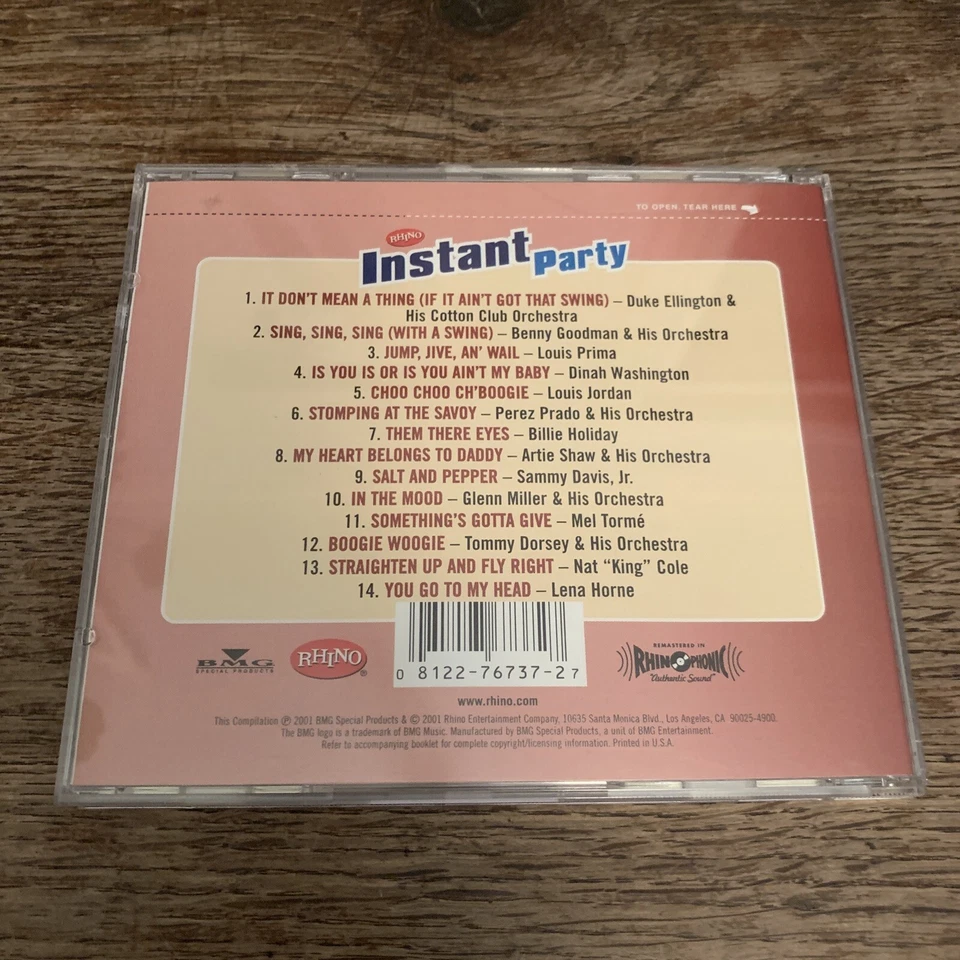 МГНОВЕННАЯ ВЕЧЕРИНКА ДАВАЙТЕ КАЧЕЛИ - НОСОРОГ - 2001 CD - LOUIS PRIMA, MEL TORME, L. JORDAN - Изображение 2 из 4