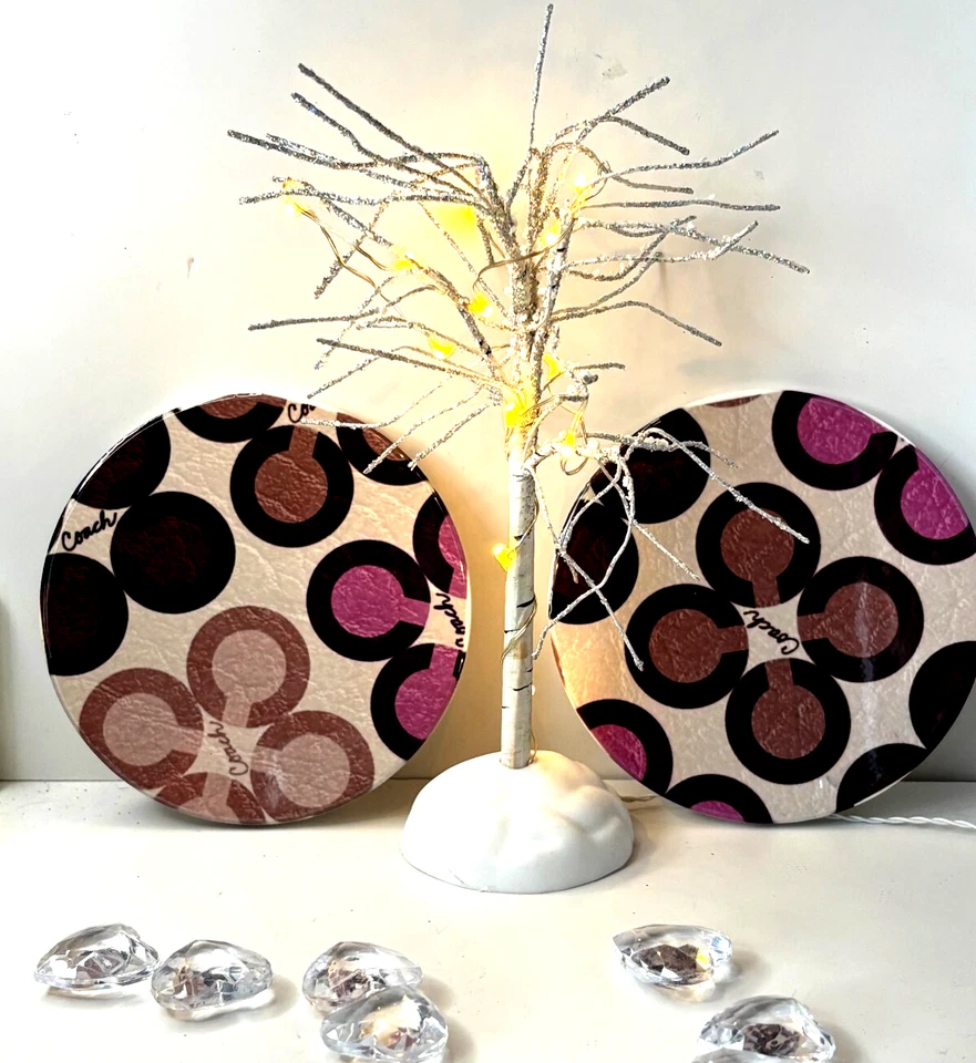 Cartera Vaso con Correa de Cadena y Posavasos de Cerámica Púrpura y Negro Glamour 20oz Foto 4 de 4