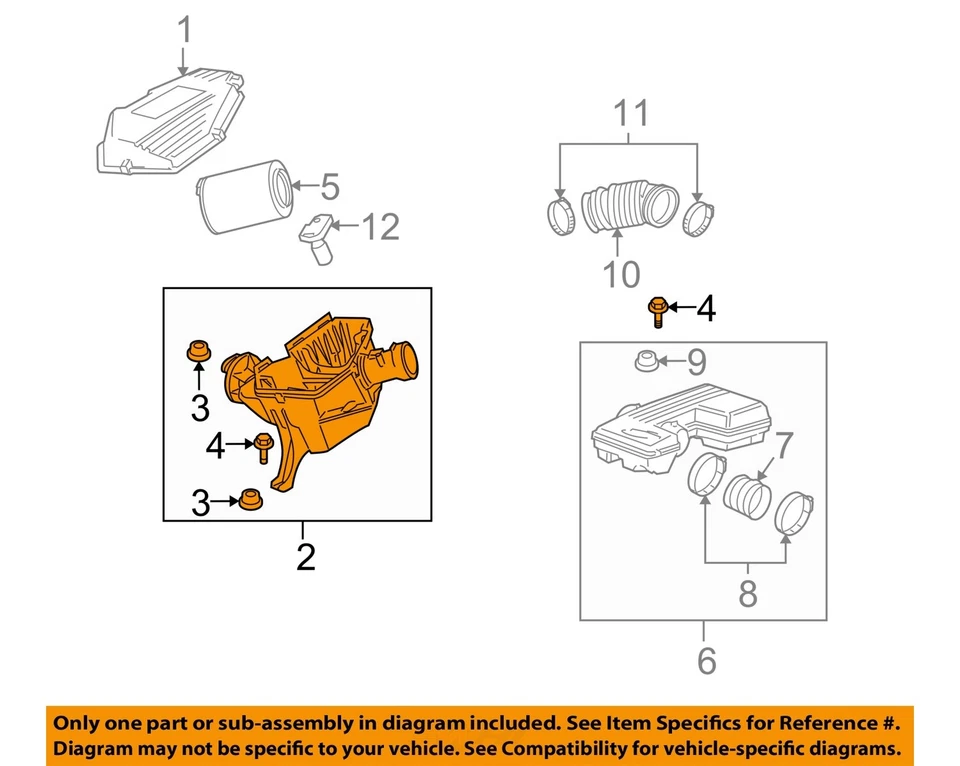 Used Air Cleaner Assembly fits: 2007 Chevrolet Colorado 3.7 Grade A — 第 2/4 张图片