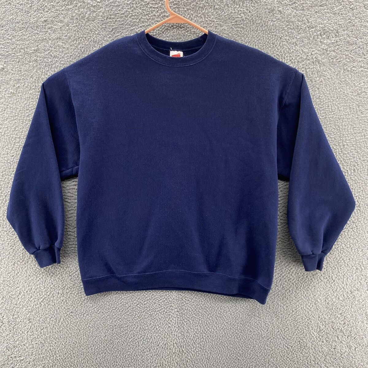 VINTAGE Hanes Sweatshirt Men Large Blank Fleece Pullover VINTAGE Hanes Sweatshirt Men Large Blank Fleece Pullover