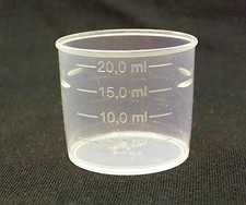  20ml PE- Mischbecher, bruchsicher, Messbecher, Dosierbecher 2,5ml Einteilung