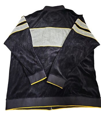 Fila Ducati Corse Velour Jacket Mens 3XL Black Yellow Moto Sport 