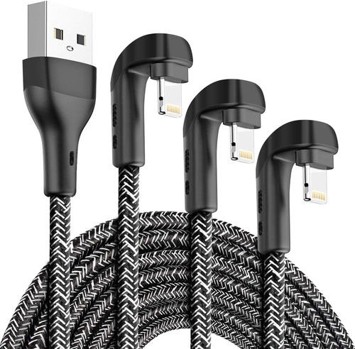3Pack 90 Degree Iphone Charger 6Ft, Apple Mfi Certified 6 Feet Lightning Cord Lo - 第 9/12 張圖片