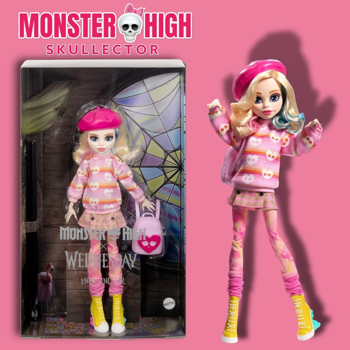 ウェンズデー品1つめ Monster High X Wednesday Enid Sinclair Addams Family Fashion Doll