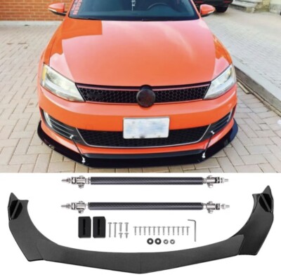 Carbon Fiber Universal Front Bumper Lip Spoiler Splitter Under Panel Diffuser