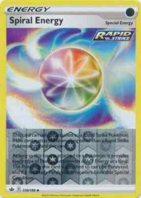 spiral energy pokemon card value Spinner - SM - Unbroken Bonds If this card is attached to anything other than a Rapid Strike Pokmon Are these double swirl energies