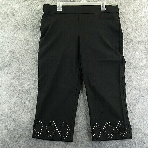 Briggs Womens Pants 14 Black Solid 