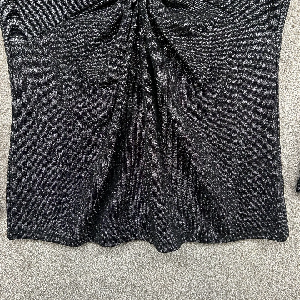 H & M Mama Women's Maternity Sweater Size Large Black Metallic Long Sleeve - Image 3 of 4