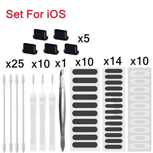 Prise Poussière Port de Charge Téléphone Portable pour Iphone 16 15 14 13 Pro Max Port Cleaner - Photo 17 sur 19