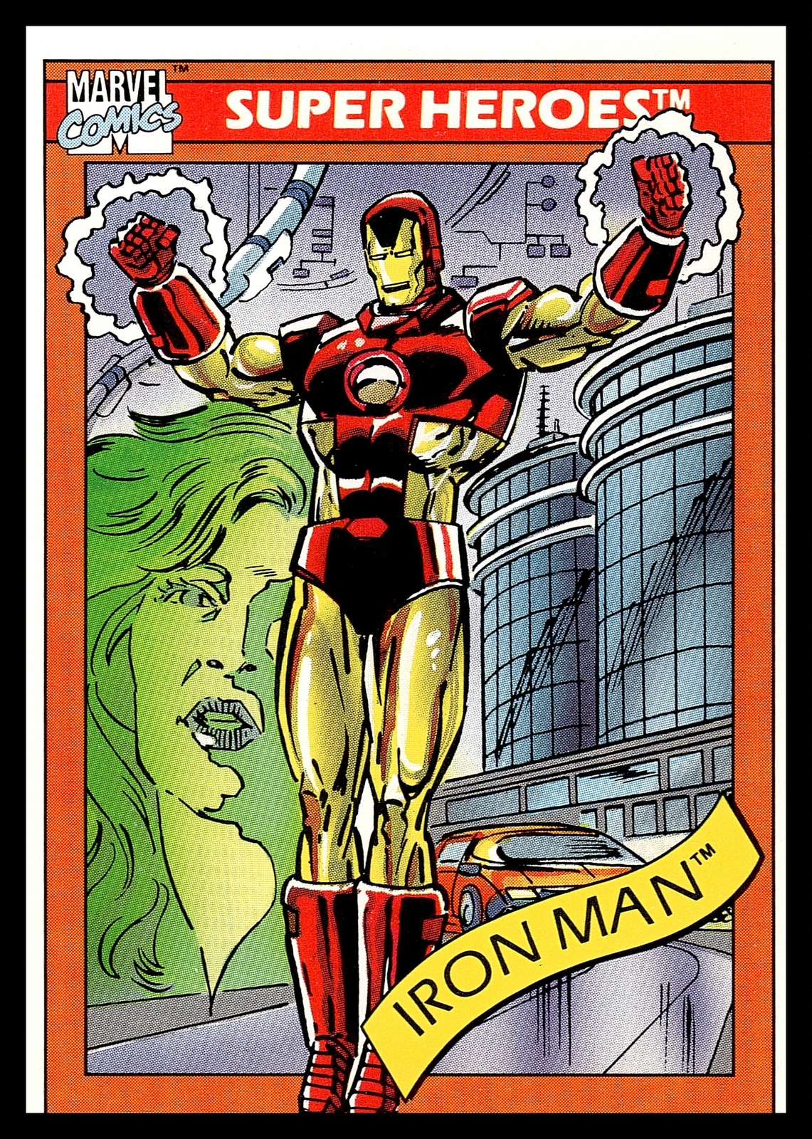 1990 Impel Marvel Universe Super Heroes Iron Man #42
