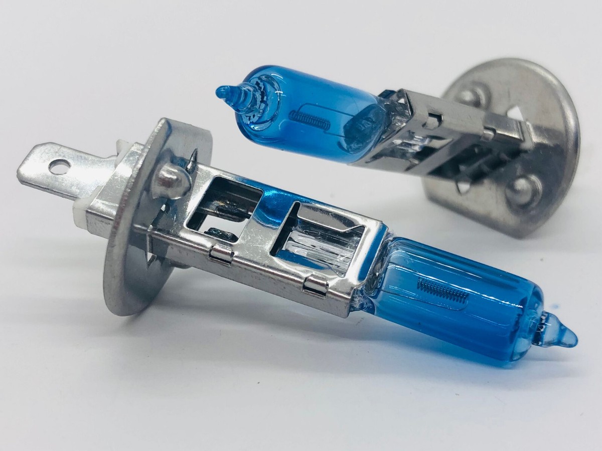 2x H3 55W Halogenlampen Mit Xenon-Optik – Blau/Weiß (5000K), 12V, Für Abblend-/Fernlicht, Viele Fahrzeuge
