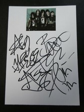 69 Eyes signed 4x6 inch white card with magazine autograph
