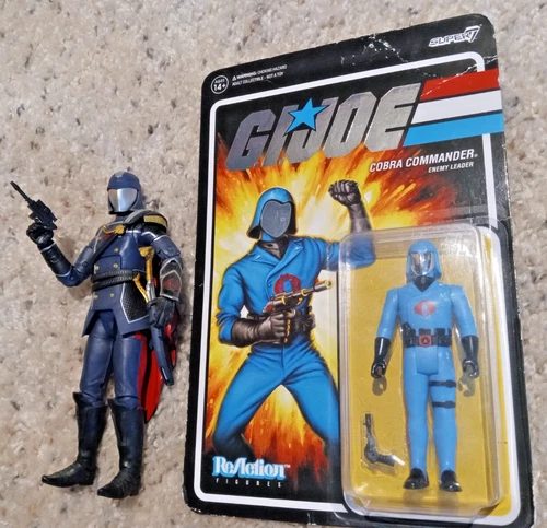 Super7 ReAction RARE Vac Metal Variant Cobra Commander + GI Joe Classified Lot