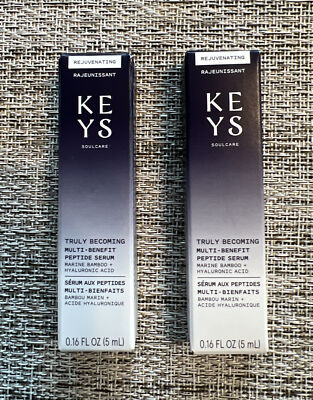2 - KEYS Truly Becoming Multi-Benefit Peptide Serum .16oz 5ml Ea SAMPLES New-E5