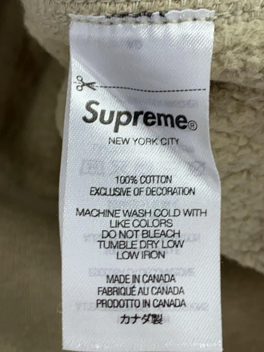Supreme Felpa con Cappuccio Small Box Felpa con Cappuccio S Cotone Cachi Usata