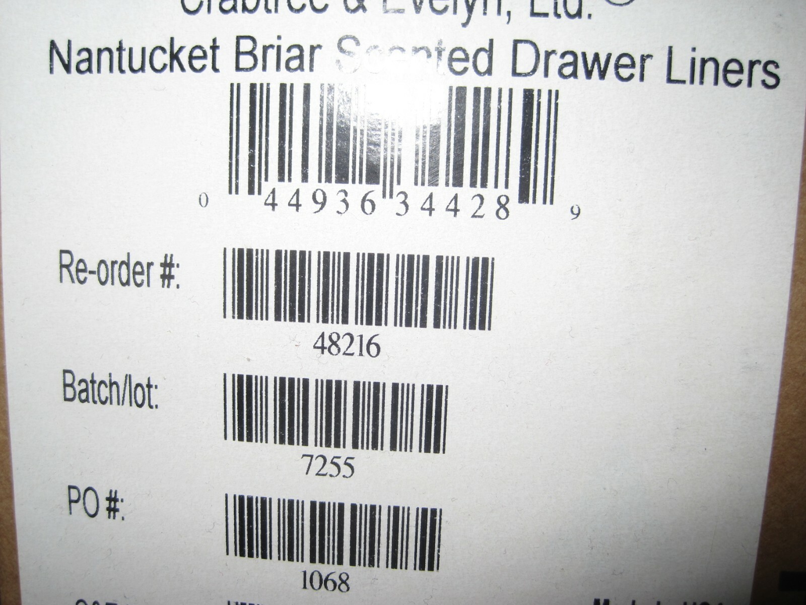 Crabtree & Evelyn NANTUCKET BRIAR Scented Drawer Liner paper 8 sheets