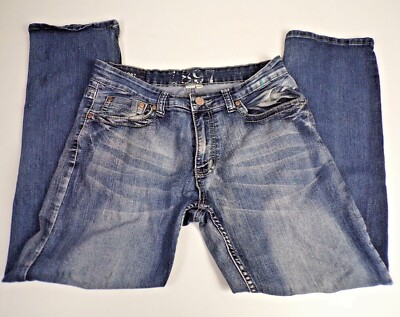 1897 Denim Mens W33 x L30 Straight Leg Jeans Medium Wash Cotton Stretch Blend