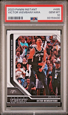 その他 2023 PANINI INSTANT WEMBANYAMA PSA10 2023 PANINI INSTANT VICTOR WEMBANYAMA ROOKIE CARD 1/2647 SP
