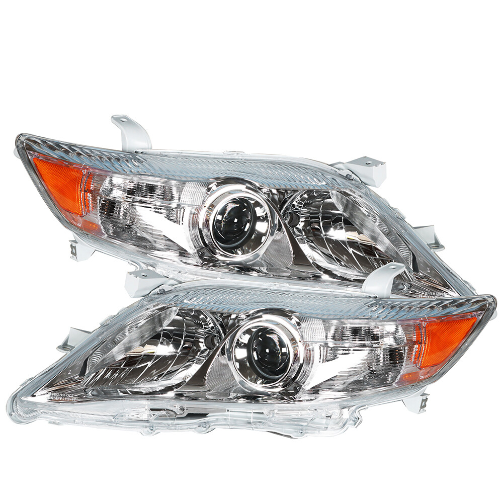 Toyota Camry Hybrid 2010-2011 Chrome Projector Headlights RH LH Pair-image