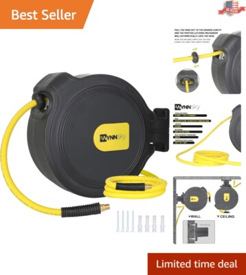 #ad Flexible Hybrid Air Hose Reel with Automatic Retractable System for Easy Access $95.76