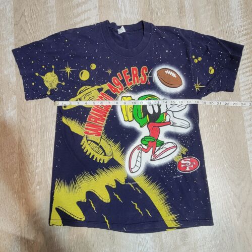 San Francisco 49ers Marvin The Martian All Over Print T-Shirt sun sportswear '93 - Picture 3 of 8