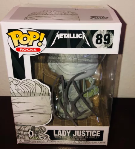 Robert Trujillo Metallica Lady Justice #89 Signed Funko Pop PSA RARE A