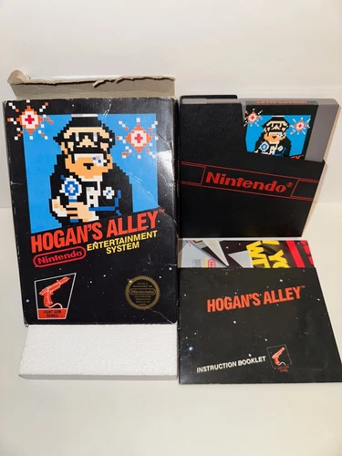 Hogan's Alley NES Glossy Label 5 Screw Hangtab CIB Complete In Box