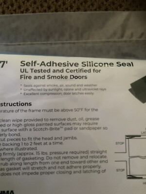 National Guard 5060C-17' Fire & Smoke Seal,17 Ft. Self Adhesive Silicone Seal